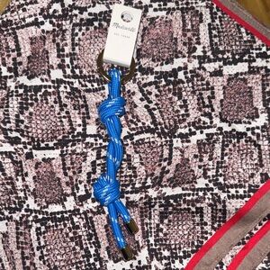 Madewell Blue and Gold Rope Bag Charm
